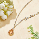 Personalized Birthstone Name Necklace