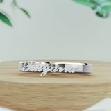 Engravable Two Fingers Ring - Personalized Ring