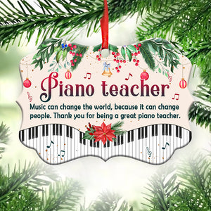 Teacher Gift Piano Teacher Teacher - Medallion Aluminium Ornament (Printed On Both Sides) 1122