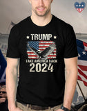 Trump 2024 Take America Back American Flag Trump 2024 T-Shirt T-shirt & Hoodie