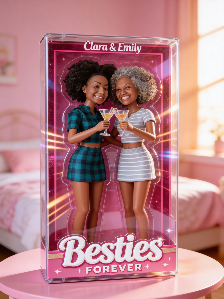 Bestie Gift, Doll-Style - Personalized Bestie Custom Shaped Acrylic Plaque