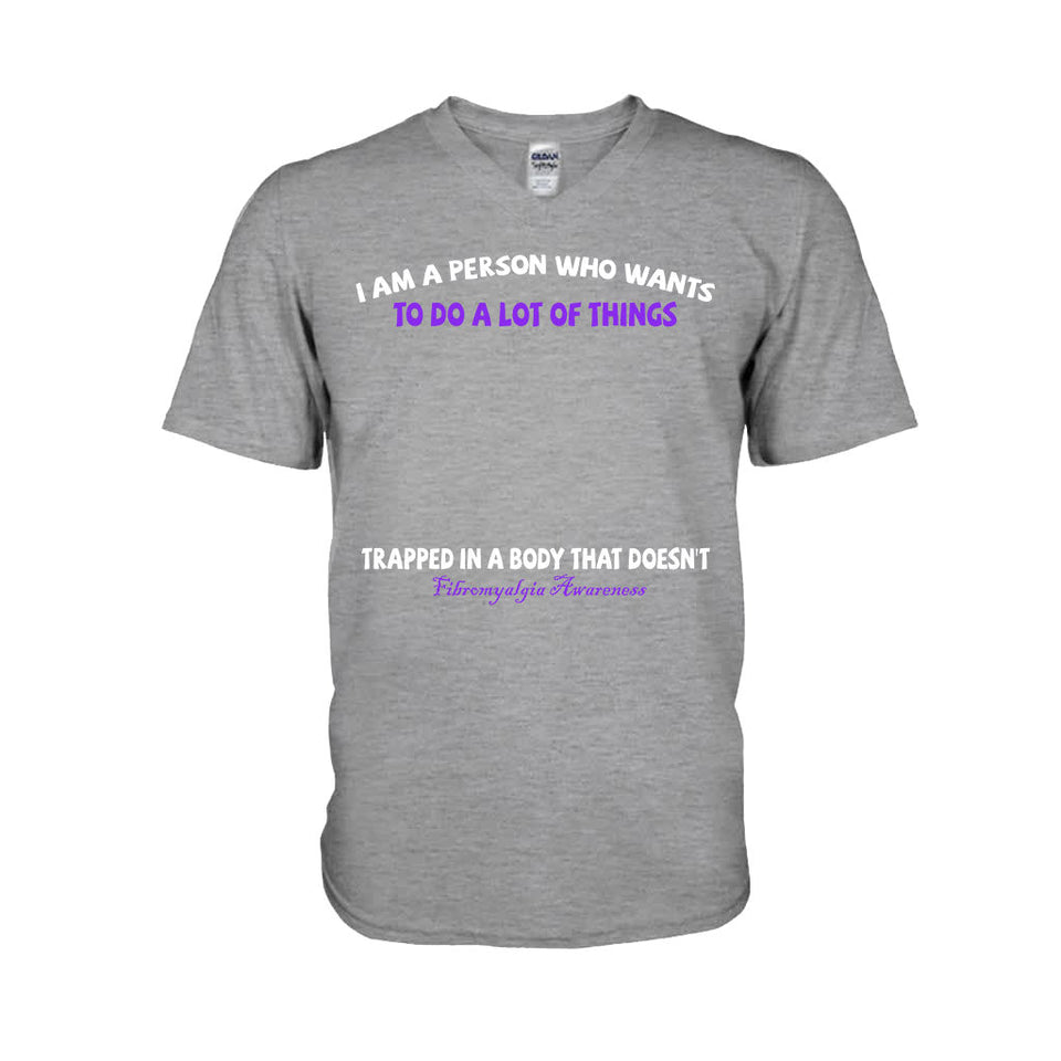Je suis une personne qui veut faire plein de choses - T-shirt et sweat à capuche personnalisés pour la sensibilisation à la fibromyalgie