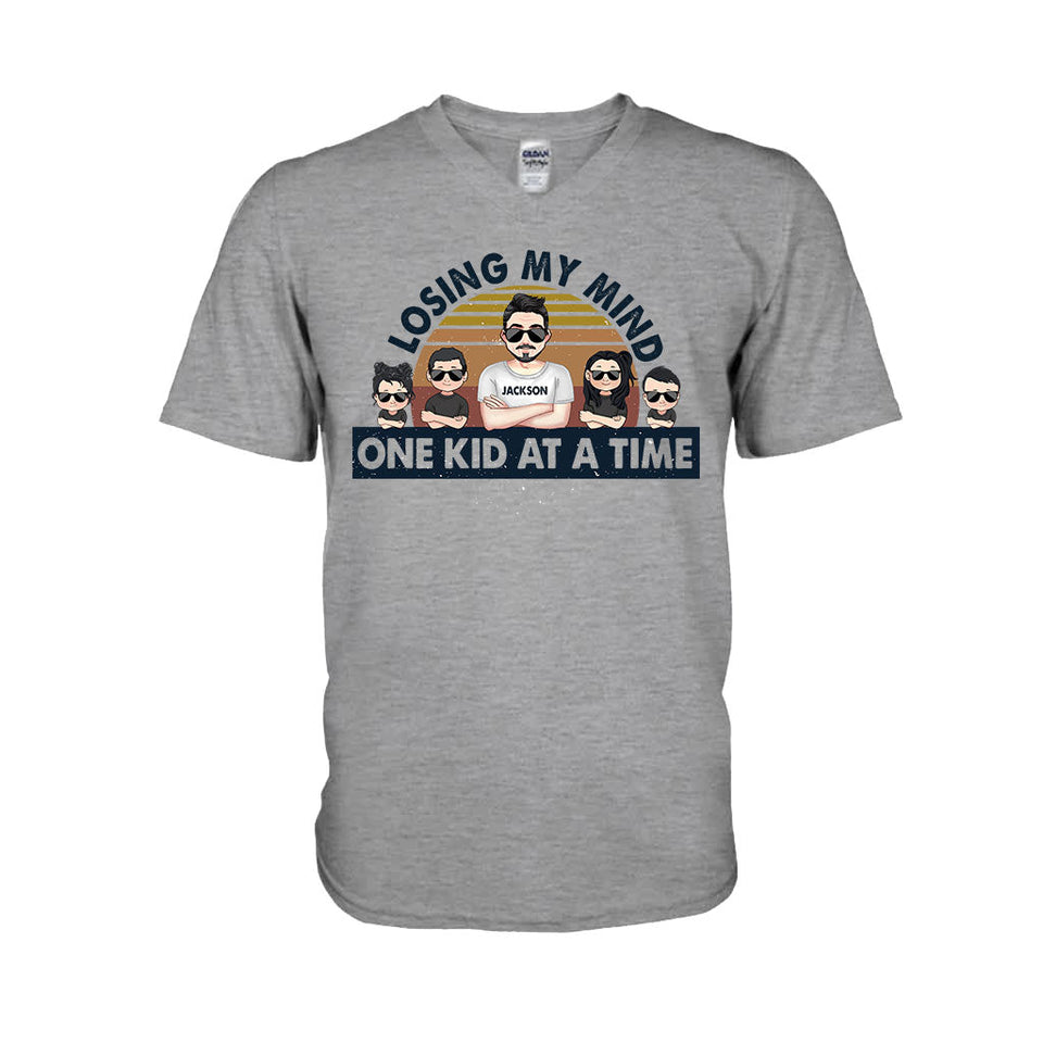 Losing My Mind One Kid At A Time - Gift for dad, dad - Personalized T-shirt And Hoodie