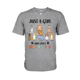Just A Girl Who Loves Books And Dogs - Personalized Book T-shirt and Hoodie
