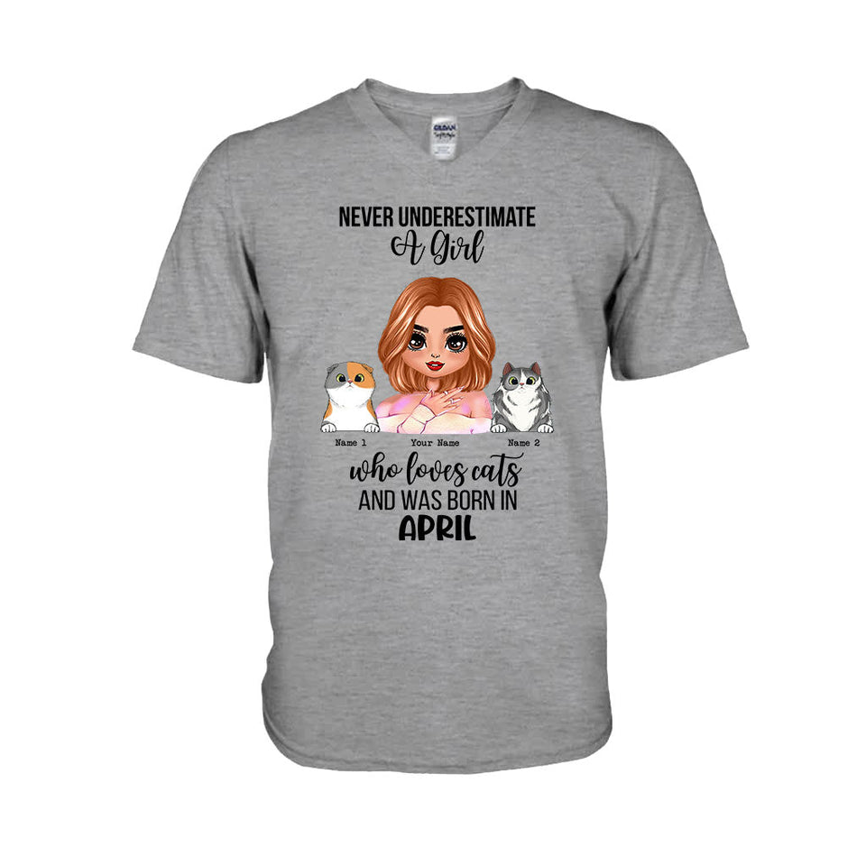 Never Underestimate - Personalized Cat T-shirt and Hoodie
