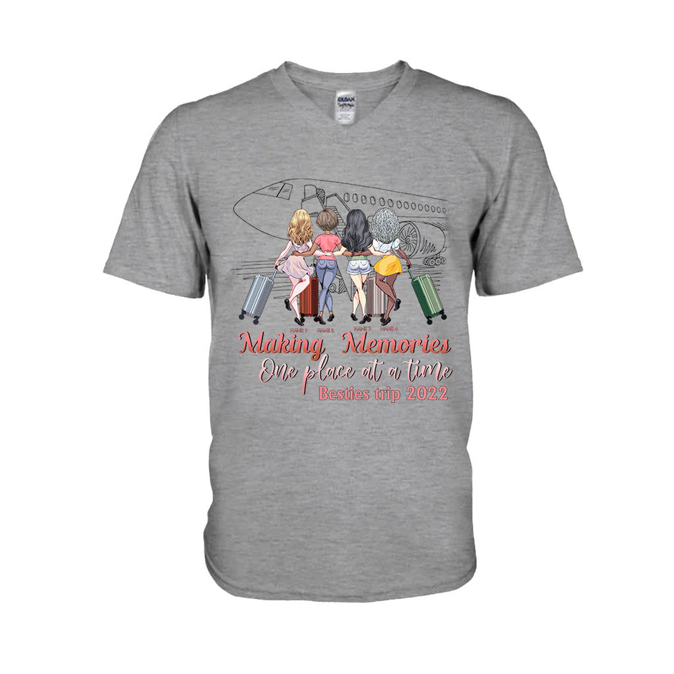 Besties Trip Apparently We're Trouble When We're Together - Personalized Travelling T-shirt and Hoodie