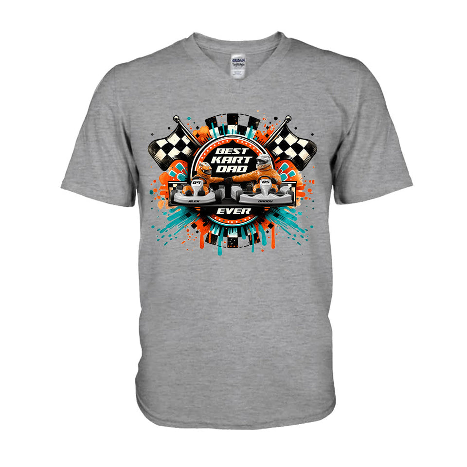 Kart Racing Loving Dad & Kid - Personalized Father T-shirt And Hoodie