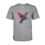 T-shirt et sweat à capuche personnalisés avec ruban rose et colibri en cristal pour la sensibilisation au cancer du sein