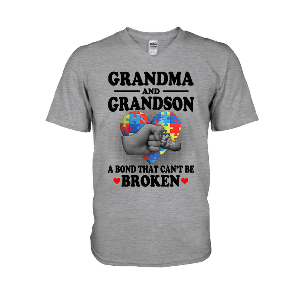 T-shirt et sweat à capuche « Grand-mère et petit-fils » pour la sensibilisation à l'autisme 112021