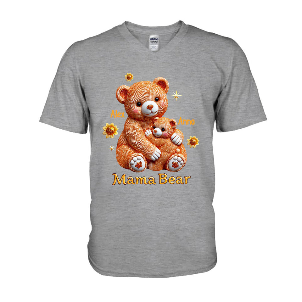 Mama Bear - Personalized Mother T-shirt And Hoodie