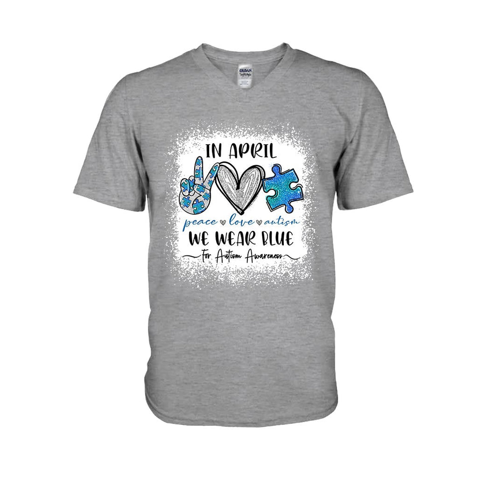 En avril, nous portons du bleu - T-shirt et sweat à capuche pour la sensibilisation à l'autisme 1121