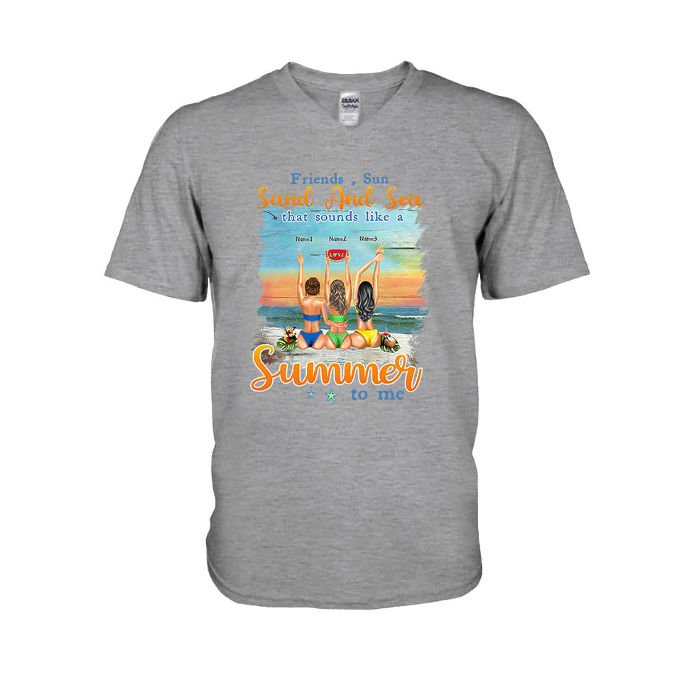 I Love You To The Beach And Back - Personalized Bestie T-shirt and Hoodie