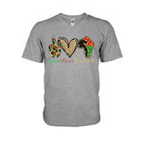 Juneteenth - African American T-shirt and Hoodie With Faux Glitter Print 1121