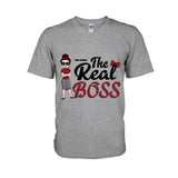 The Boss The Real Boss - Personalized Couple T-shirt and Hoodie