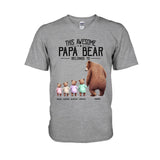 This Papa Bear Belongs To - Personalized Grandpa T-shirt and Hoodie