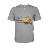 His Accomplice And Camping Partner - Personalized Couple T-shirt and Hoodie