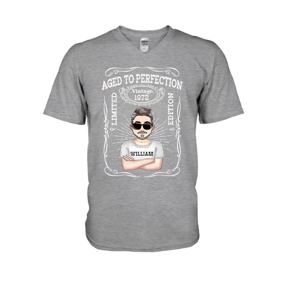 Aged To Perfection - Personalized Birthday T-shirt and Hoodie