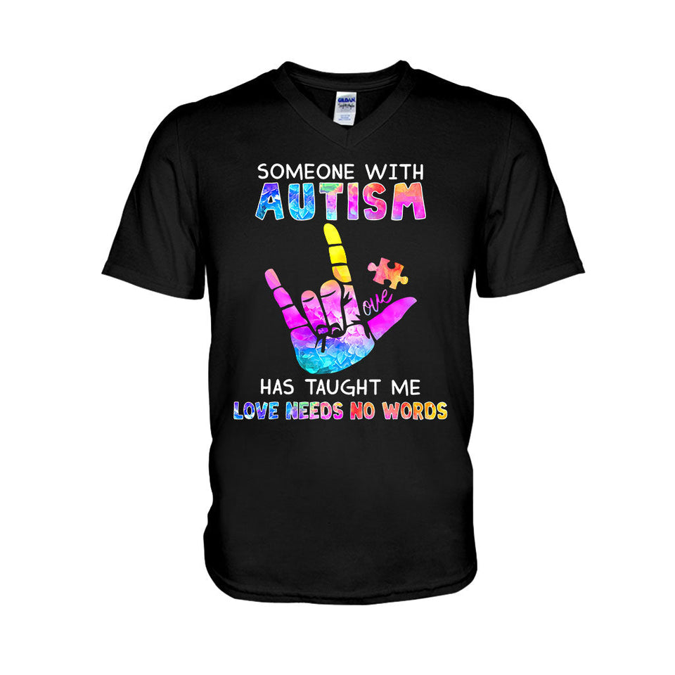 L'amour n'a pas besoin de mots - T-shirt et sweat à capuche de sensibilisation à l'autisme 1221