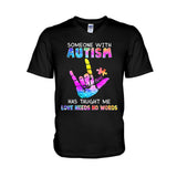 L'amour n'a pas besoin de mots - T-shirt et sweat à capuche de sensibilisation à l'autisme 1221
