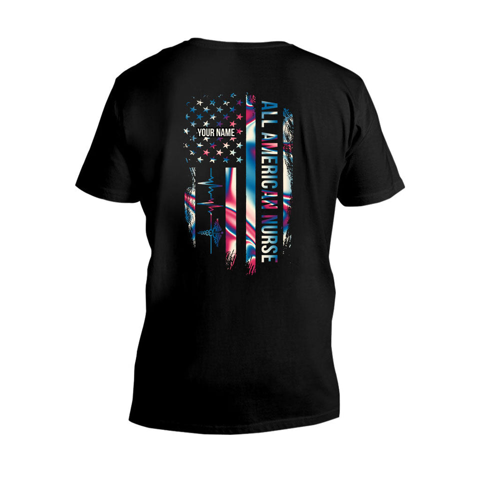 Proud Nurse - Personalized Independence Day T-shirt and Hoodie