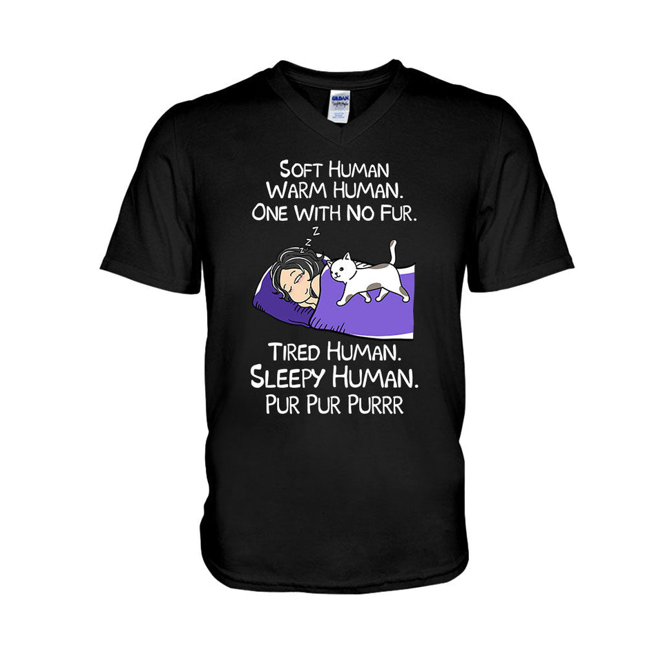 Soft Human Warm Human - Personalized Cat T-shirt and Hoodie