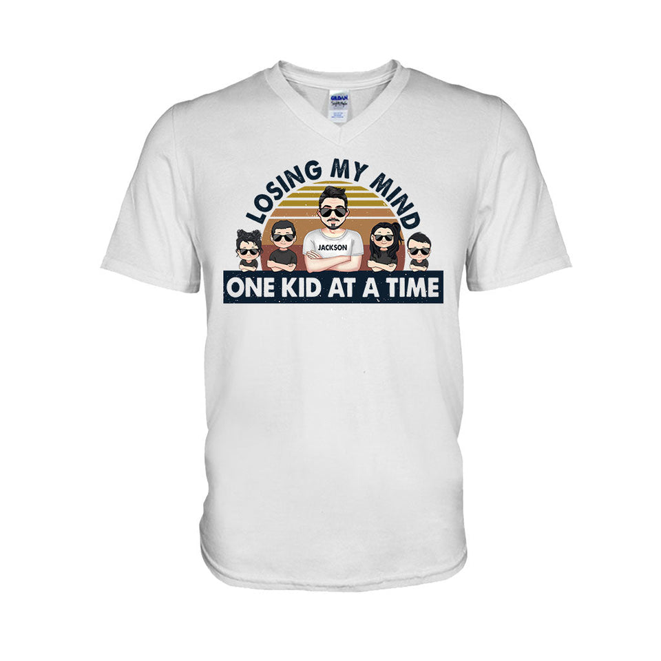 Losing My Mind One Kid At A Time - Gift for dad, dad - Personalized T-shirt And Hoodie