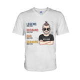 Legend Husband Dad Grandpa - Personalized Father T-shirt and Hoodie