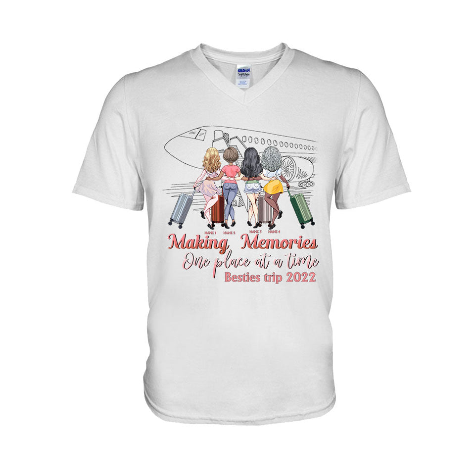 Besties Trip Apparently We're Trouble When We're Together - Personalized Travelling T-shirt and Hoodie