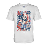 Jesusaves Floral 4th Of July - Personalized Christian T-shirt And Hoodie