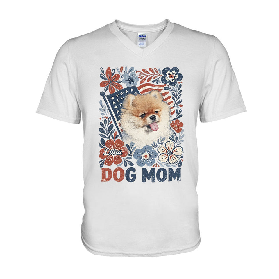 Dog Mom In This 4th Of July - Personalized Dog T-shirt And Hoodie
