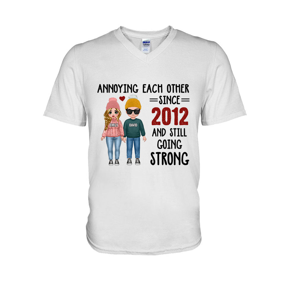 Annoying Each Other - Personalized Couple T-shirt and Hoodie