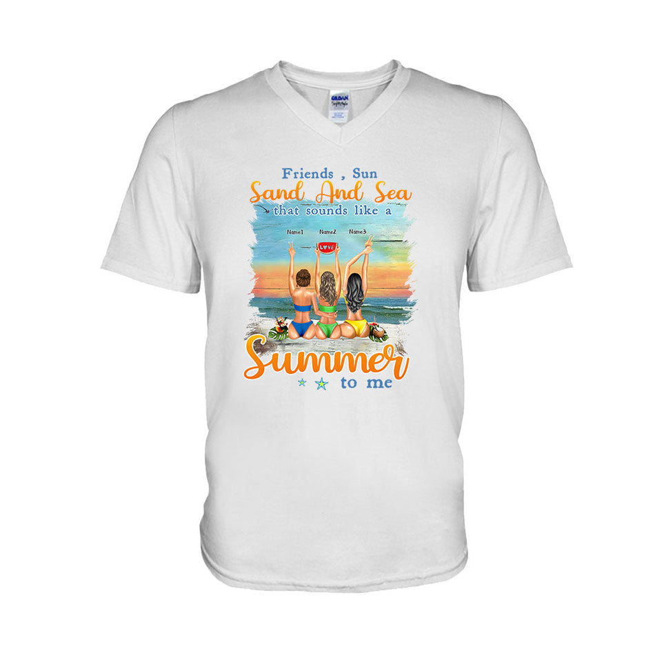 I Love You To The Beach And Back - Personalized Bestie T-shirt and Hoodie