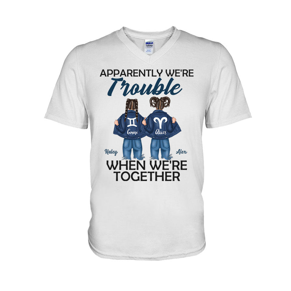 Trouble Together - Personalized Bestie T-shirt And Hoodie
