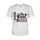The Boss The Real Boss - Personalized Couple T-shirt and Hoodie