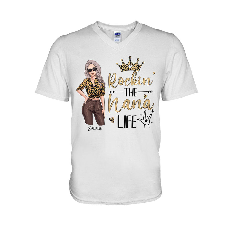 Rocking The Grandma Life - Personalized Mother's Day Grandma T-shirt and Hoodie