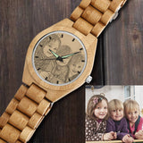 Personalized Engraved Wooden Men's Photo