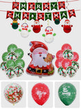 Merry Christmas - Balloons Set With Banner for Christmas