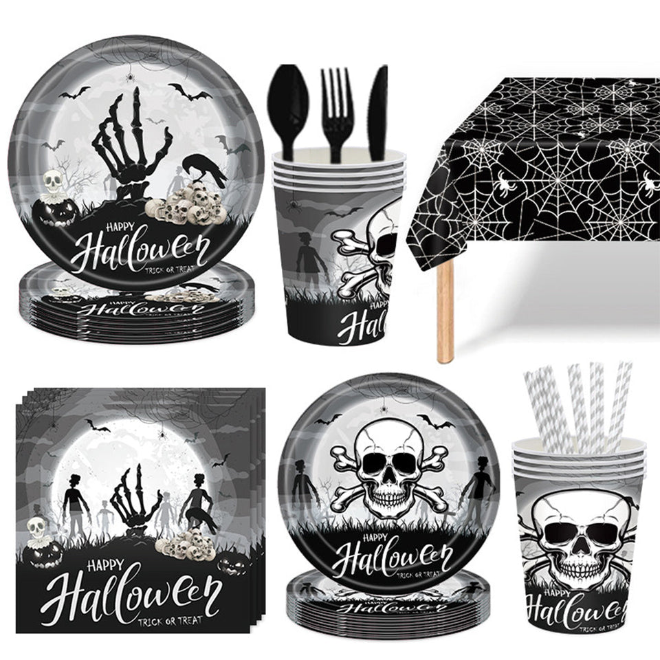 Happy Halloween - Halloween Party Disposable Dinnerware Set