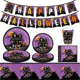 Happy Halloween - Halloween Party Disposable Dinnerware Set