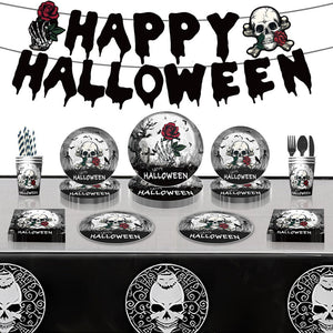 Happy Halloween - Halloween Skull Disposable Dinnerware Set