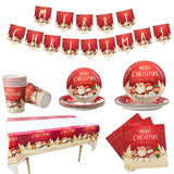 Merry Christmas - Christmas Party Disposable Dinnerware Set