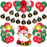 Merry Christmas - Christmas Balloons Set With Banner for Christmas