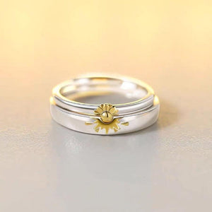 Sunflower Lovers Matching Ringss - Couple Ring