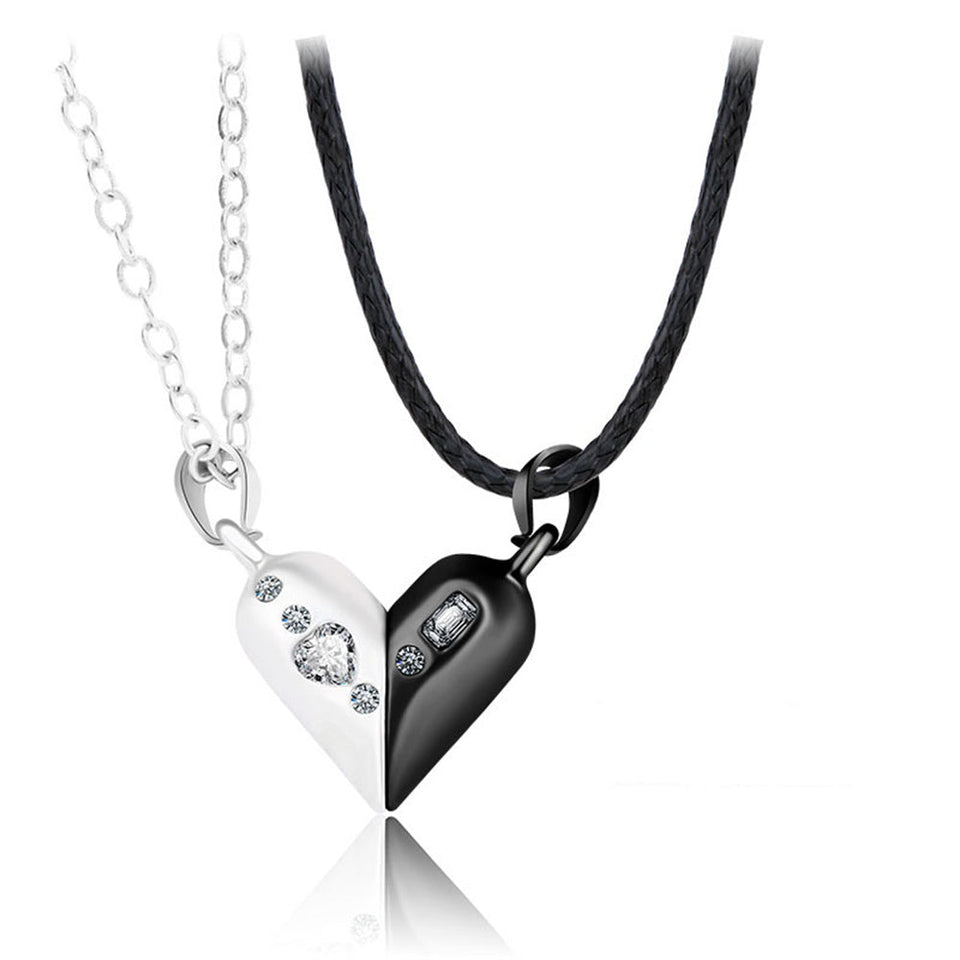 Magnetic Rotating Heart Charm - gift for wife, husband, boyfriend, girlfriend - Magnetic Rotating Couples Necklaces