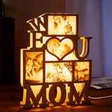 We Love You Mom - Personalized Mother Photo Lamp