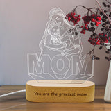 You Are The Greatest Mom - Personalized Mother Mom Line Art Lamp