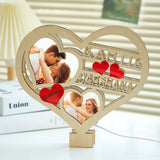 Custom Heart Photo Heart Photo Lamp - gift for husband, wife, girlfriend, boyfriend - Personalized Lamp