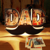 Photo Dad Line Art - Personalized Father Dad Lamp