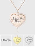Heart Rhinestones Name - Personalized Mother Heart Rhinestones Name Necklace