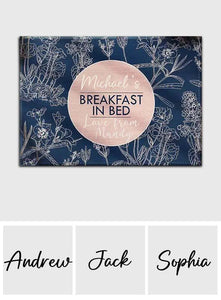 Breakfast In Bed - gift for boyfriend, girlfriend - Personalized Placemat